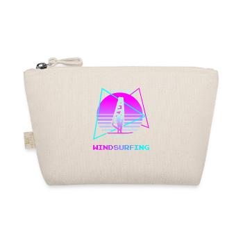 Retro Vintage Classic Windsurfing Windsurfer - Bio-Täschchen - Natur - Vorne