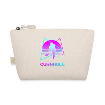 Retro Vintage Classic Cornhole Player - Organic Pouch - nature - Front
