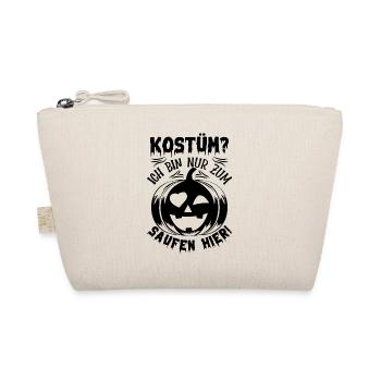 Kostüm? Ich bin nur zum Saufen hier - Halloween P - Bio-Täschchen - Natur - Vorne