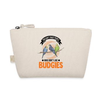 Wellensittich Geschenk Welli Nymphensittich - Bio-Täschchen - Natur - Vorne