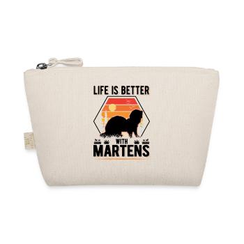 Life is better with Martens Marder Baummarder - Bio-Täschchen - Natur - Vorne