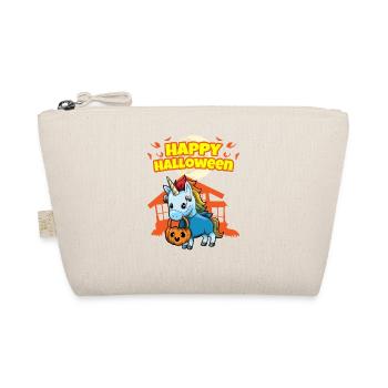Happy Halloween Scary Funny Hallow's Eve Costume - Organic Pouch - nature - Front