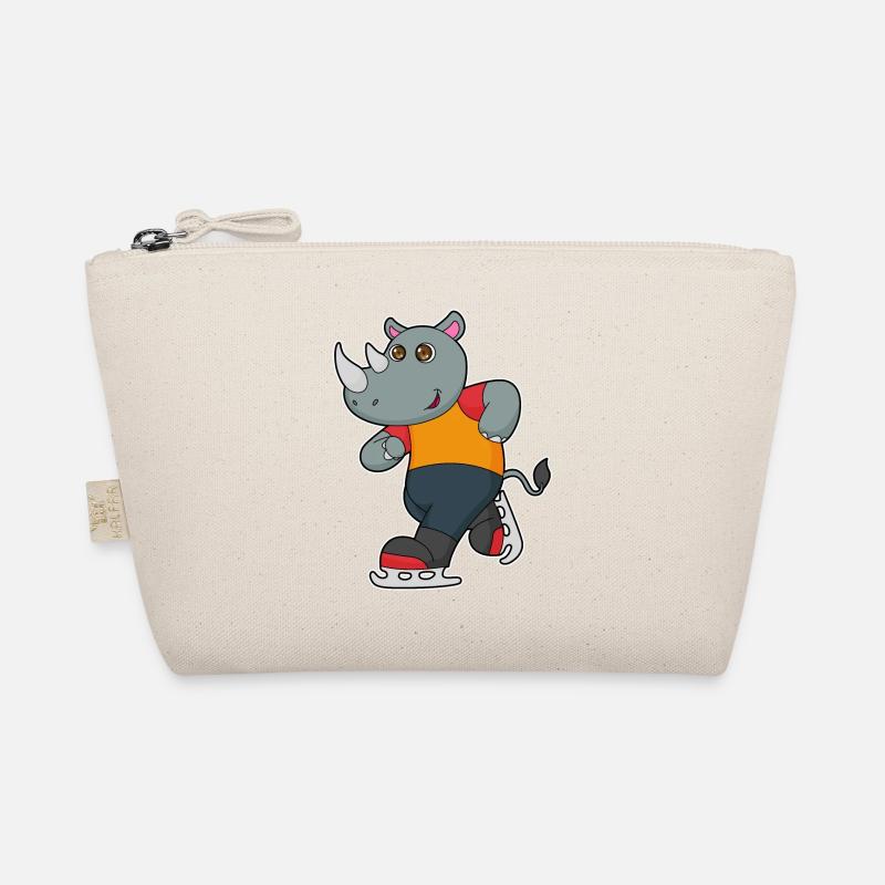Rhino skating with ice skates Organic Pouch