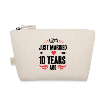 Just Married 10 Years Ago 10th Wedding Anniversary - Organic Pouch - nature - Front