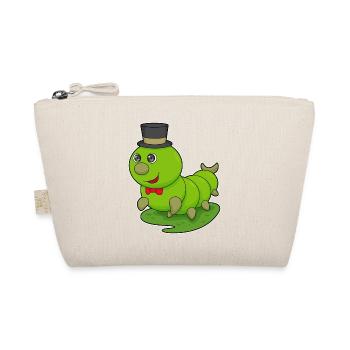 Caterpillar Gentleman Top Hat - Organic Pouch - nature - Front