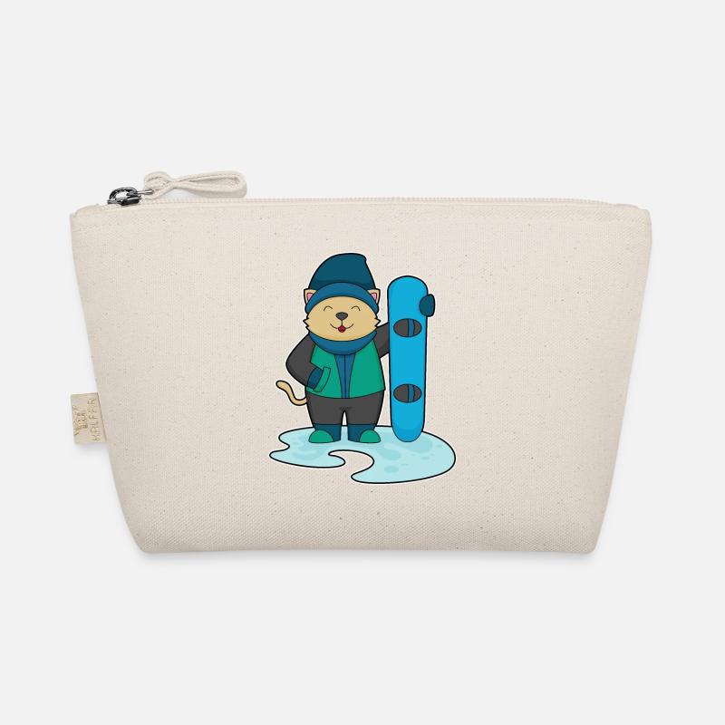 Chat comme snowboarder avec snowboard Trousse biologique