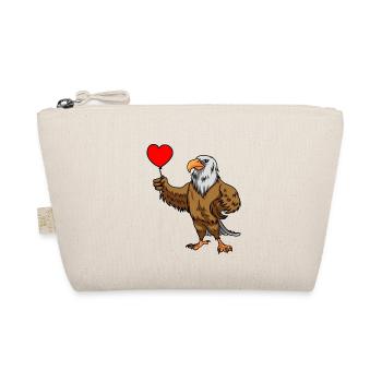Eagle Bird Balloon Heart Wildlife Kids Child - Organic Pouch - nature - Front