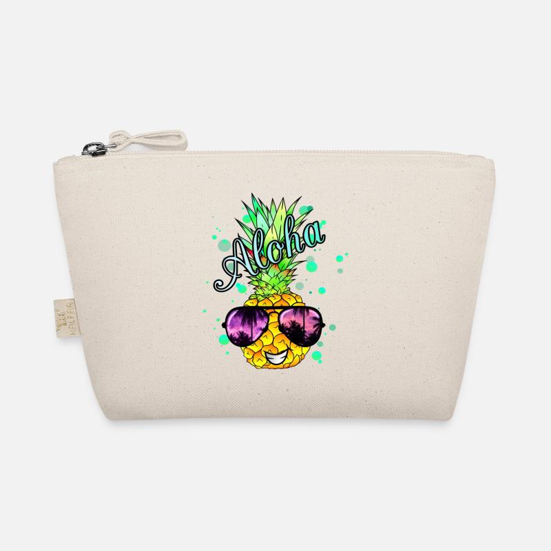Aloha pineapple with splashes of paint Organic Pouch