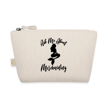 Ask Me About Mermaiding Mermaid Themed Swimming Co - Organic Pouch - nature - Front