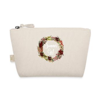 Summer Girl Gladious Flower Leo Zodiac Born In Aug - Organic Pouch - nature - Front