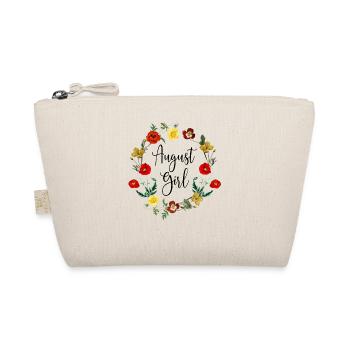 August Birthday Girl Poppy Flowers Leo Born In Aug - Organic Pouch - nature - Front