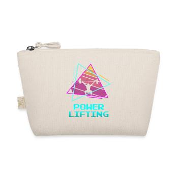 Retro Vintage Classic Powerlifting Powerlifter - Bio-Täschchen - Natur - Vorne