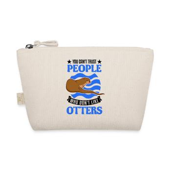 Otter Gift Otter Sea Otter - Organic Pouch - nature - Front