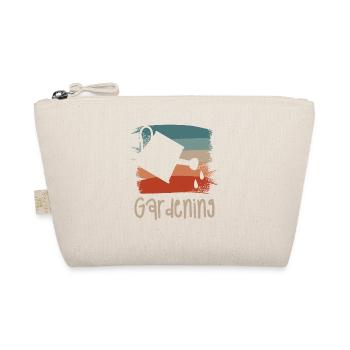 Retro Vintage Classic Gardening Garden Gardener - Organic Pouch - nature - Front