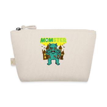 Momster Monster Mom Scary Halloween Mommy Costume - Organic Pouch - nature - Front