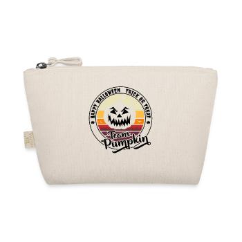 Happy Halloween Team Pumpkin "trick or treat" - Organic Pouch - nature - Front