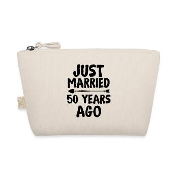 Just Married 50 Years Ago 50th Wedding Anniversary - Organic Pouch - nature - Front