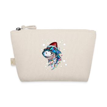 Shark Christmas Outfit Sunglasses Christmas Hat - Organic Pouch - nature - Front