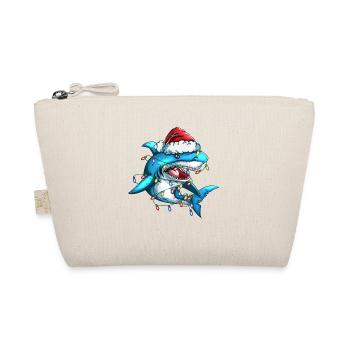 Christmas Tree Shark Christmas Cap Light Decoration - Organic Pouch - nature - Front