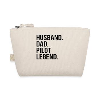Pilot Flugzeug Segelflugzeug Flugsport Papa Vater - Bio-Täschchen - Natur - Vorne