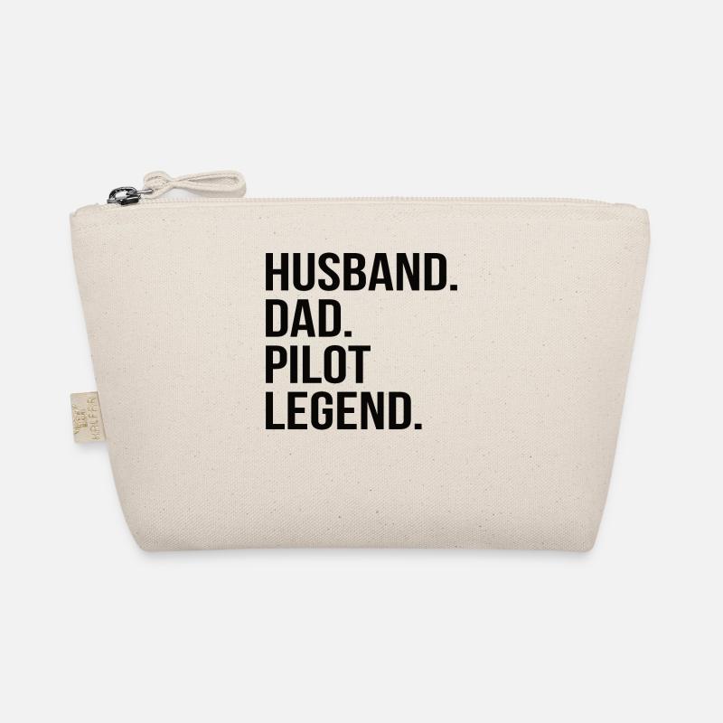 Pilot Airplane Glider Flying Dad Dad Organic Pouch