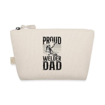 Welder Welding Dad Father Vintage - Organic Pouch - nature - Front