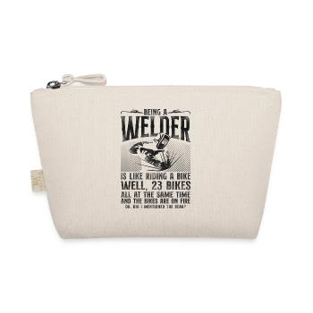 Welder Welding Vintage Being A - Organic Pouch - nature - Front