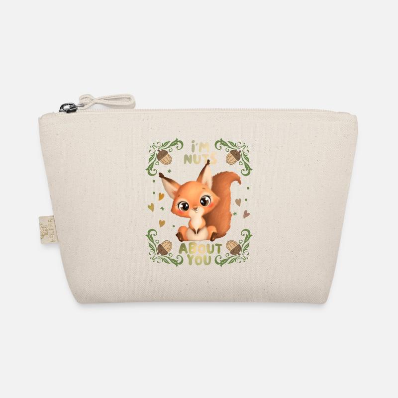 Eichhörnchen-Liebe, I'm-Nuts-About-You Spruch Bio-Täschchen