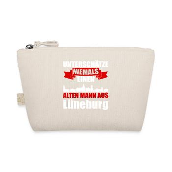 Unterschätze Niemals Einen Alten Mann Aus Lüneburg - Bio-Täschchen - Natur - Vorne