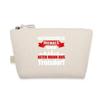 Unterschätze Niemals Einen Alten Mann Aus Troisdor - Bio-Täschchen - Natur - Vorne