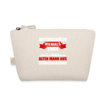 Unterschätze Niemals Einen Alten Mann Aus Wilhelms - Bio-Täschchen - Natur - Vorne