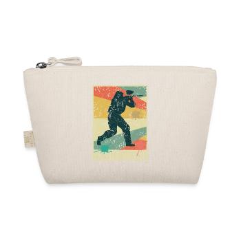 Retro Vintage PAINTBALL Player Baller Design - Bio-Täschchen - Natur - Vorne