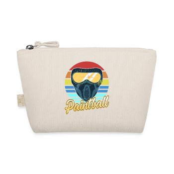 Retro Vintage Cool Paintball Player Baller T-Shirt - Bio-Täschchen - Natur - Vorne