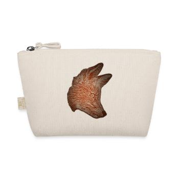 Fox Forest Animal Design with Animal Head - Organic Pouch - nature - Front