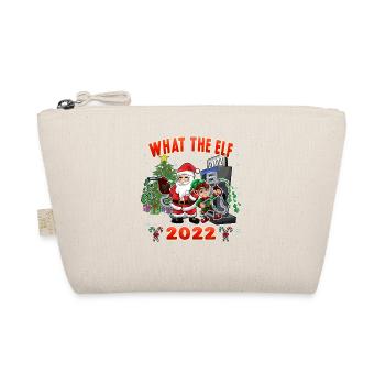 Elf and Santa What The Elf 2022 - Funny Christmas - Organic Pouch - nature - Front
