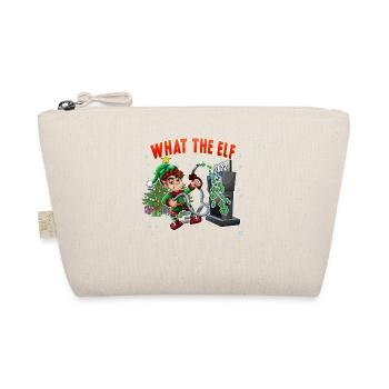 Christmas Funny Design What the Elf - Organic Pouch - nature - Front