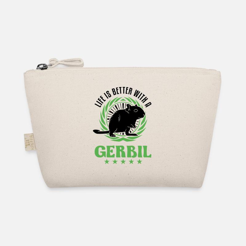 Life is better with a Gerbil racing rat gerbil Organic Pouch