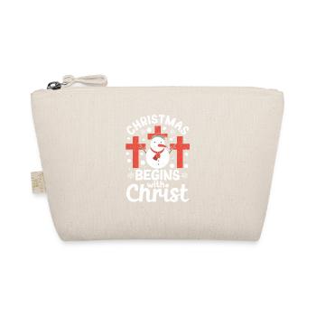 Jesus Xmas Pyjamas Christian Weihnachten beginnt - Bio-Täschchen - Natur - Vorne