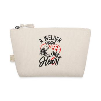 Welder Welding Girlfriend - Organic Pouch - nature - Front
