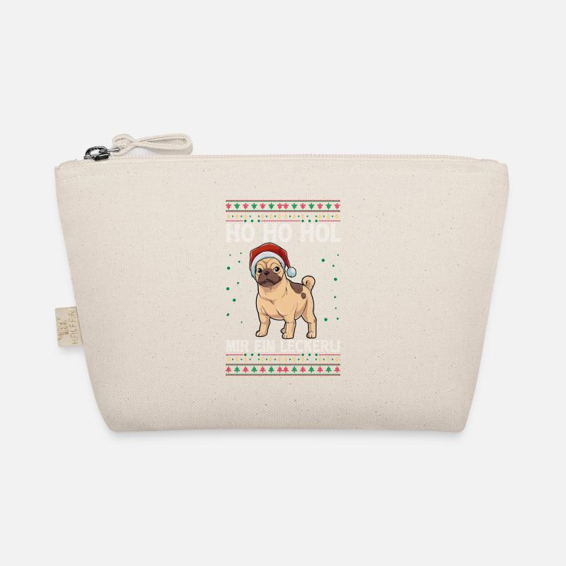 Mops Weihnachten Bio-Täschchen