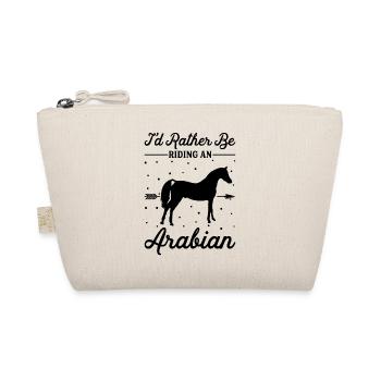 Riding an Arabian horse - Organic Pouch - nature - Front