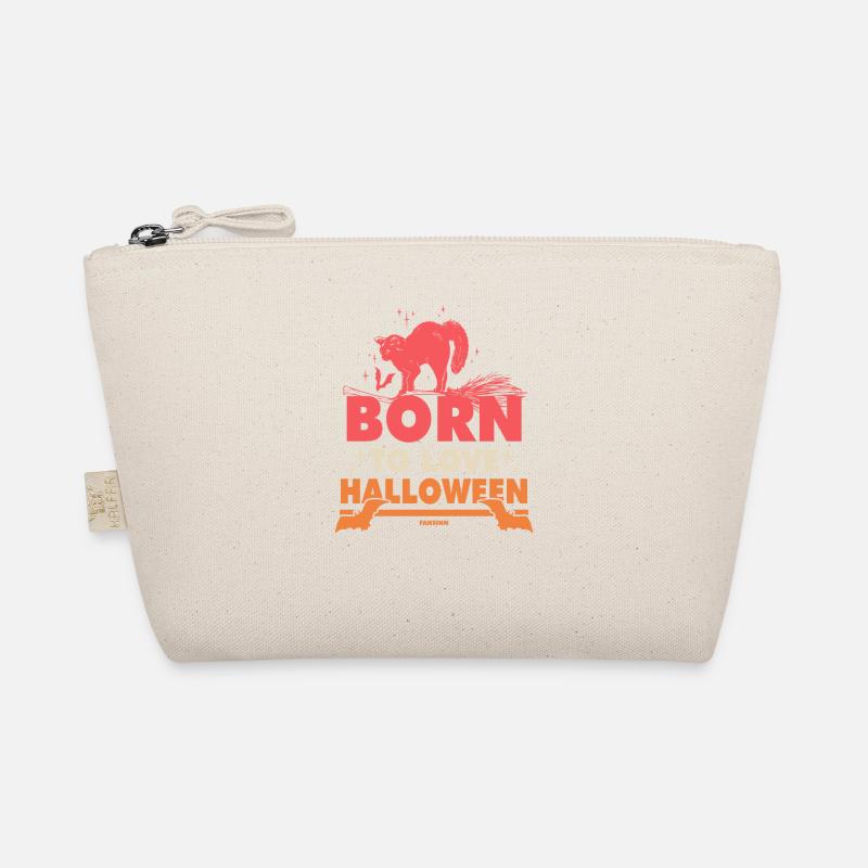 Né pour aimer le chat d’Halloween Trousse biologique