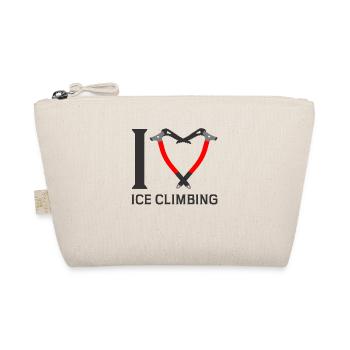 I love ice climbing ice climber ice picks - Organic Pouch - nature - Front