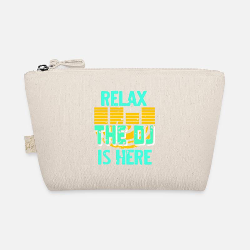 RELAX The DJ Is Here Cool Retro Deejay T-Shirt Bio-Täschchen