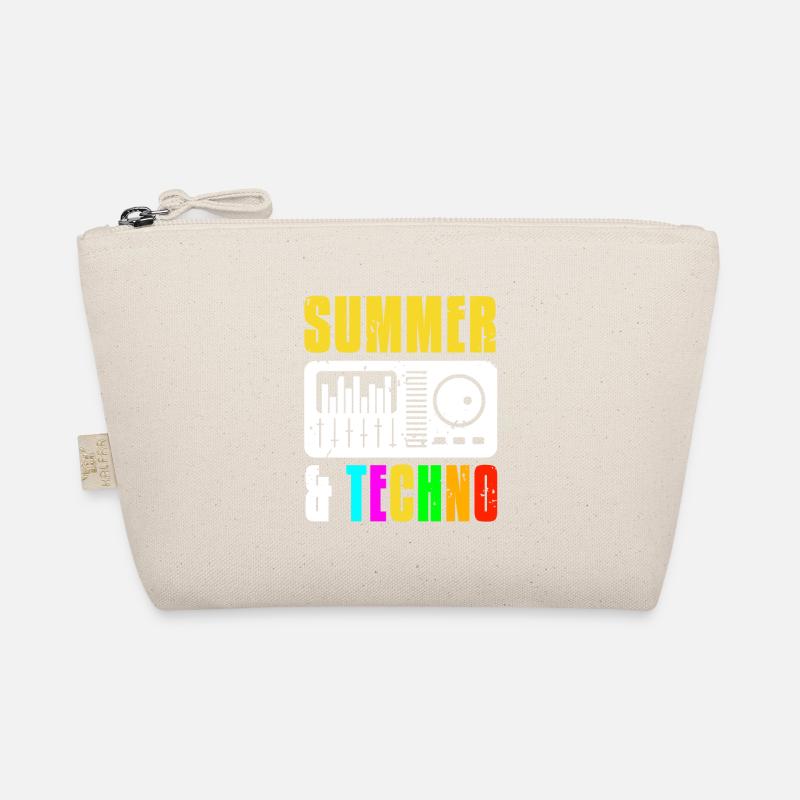 Retro Vintage Summer & TECHNO Cool Techno DJ Organic Pouch