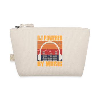 Retro Vintage DJ Powered By Music Cool DJ Designs - Organic Pouch - nature - Front