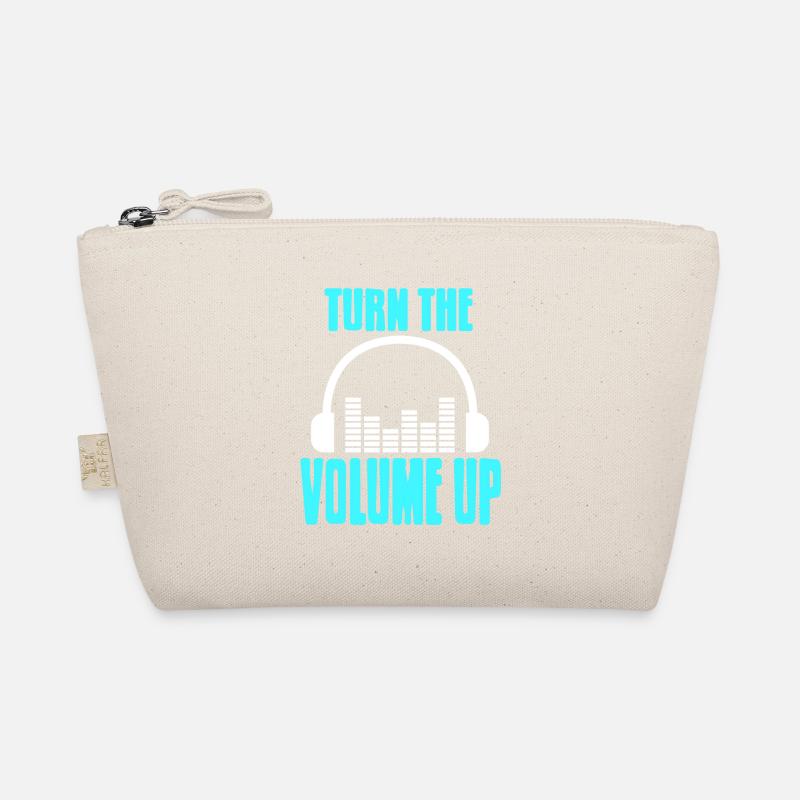 Turn The Volume Up Cool Retro DJ Techno Lover Organic Pouch