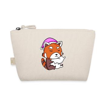 panda roux avec oreiller et bonnet de couchage - Trousse biologique - nature - Devant