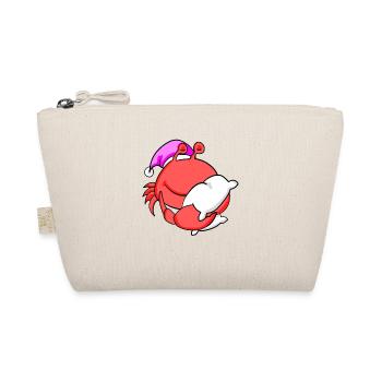 Crab with pillow and sleeping cap - Organic Pouch - nature - Front