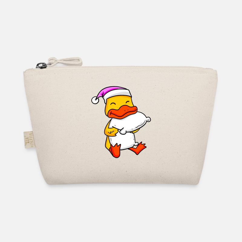 Duck with pillow and sleeping cap Organic Pouch